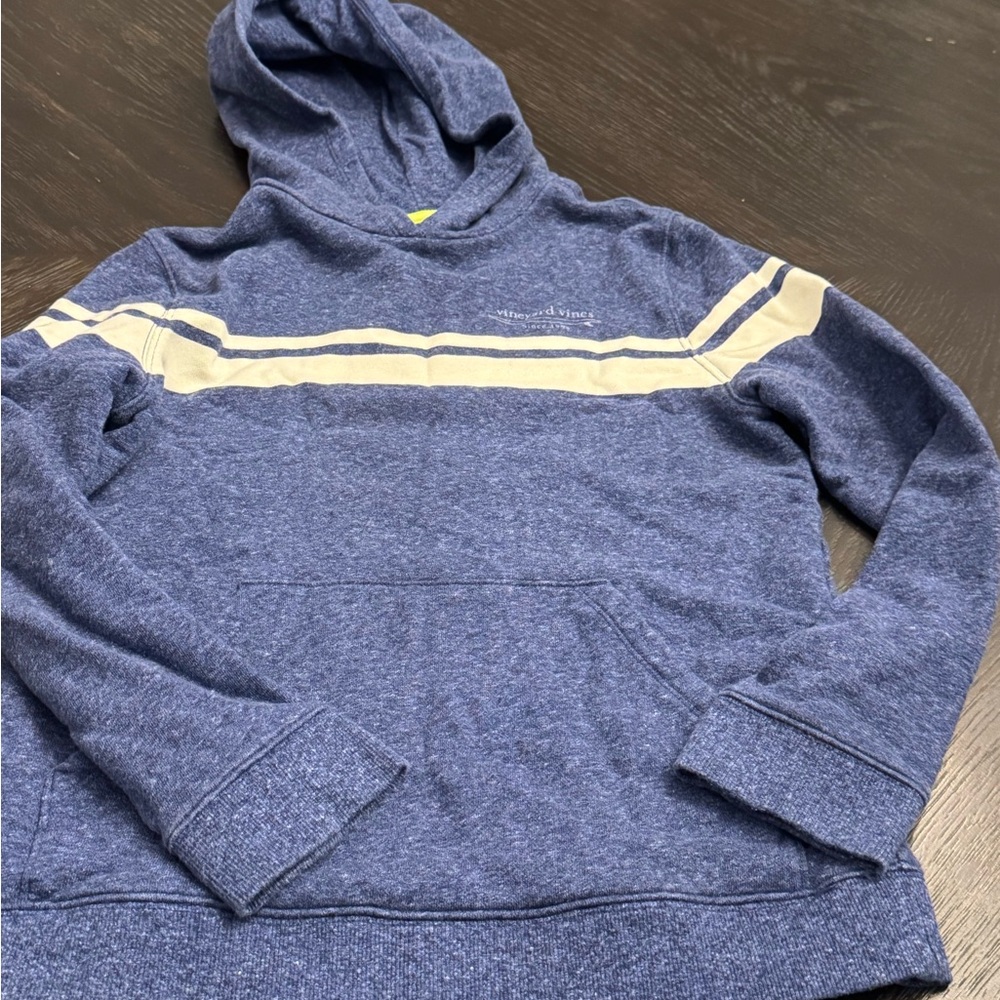 Vineyard Vines Navy Hoodie with Cream Accents